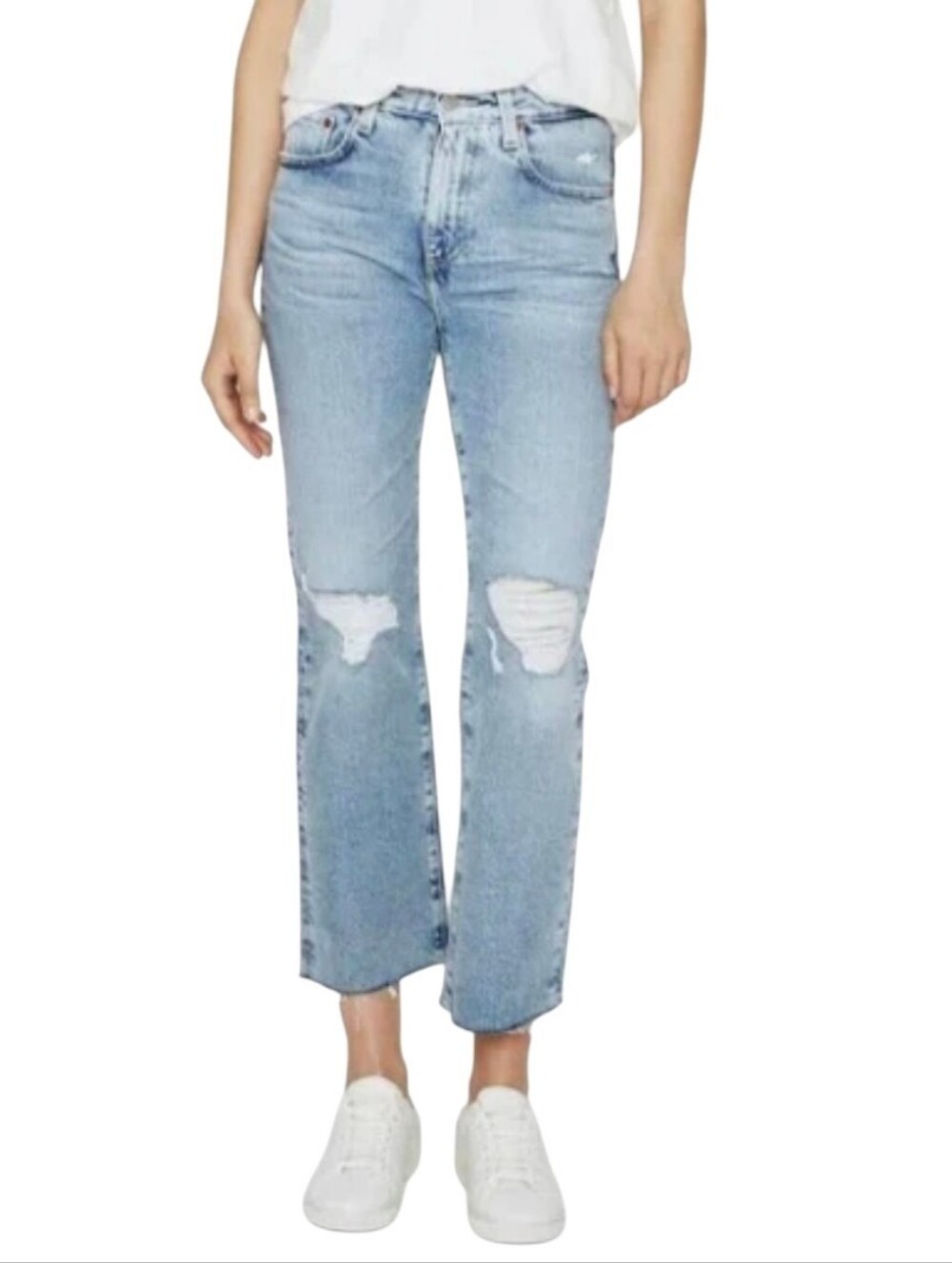 AG Adriano Goldschmied Kinsley High Rise Pop Crop Contour 360 Jean Raw Hem 27